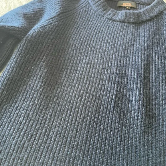 NWOT Quince Mongolian Cashmere Fisherman Crewneck Sweater 100% Cashmere - Small - Picture 6 of 13